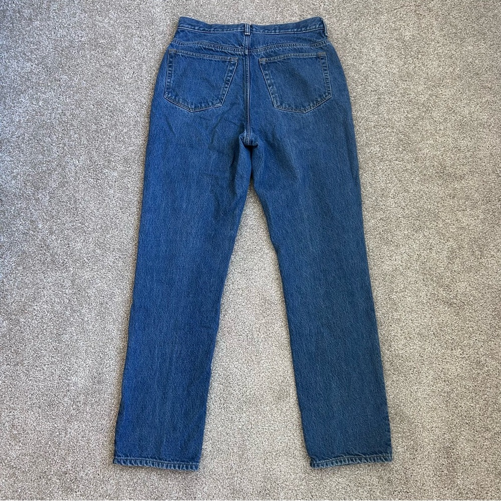 Vintage Lands' End Flannel Lined Jeans Women's 12 Reg High Waist Straight Leg - Picture 9 of 10